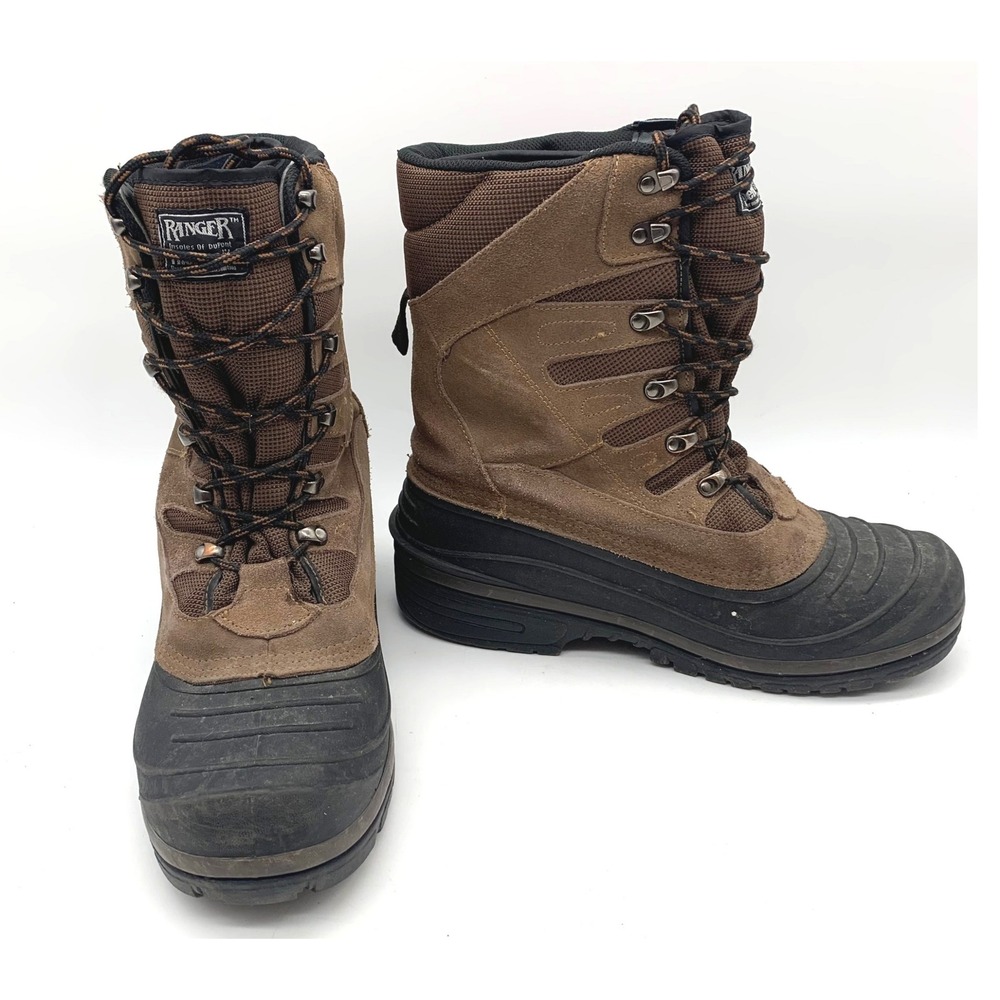 Ranger Men's Thermolite Insulated Winter Snow Boots Brown Black Size 11